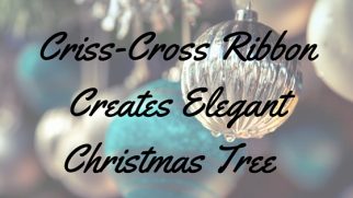 Christmas Decor | Criss-Cross Ribbon on Christmas Tree
