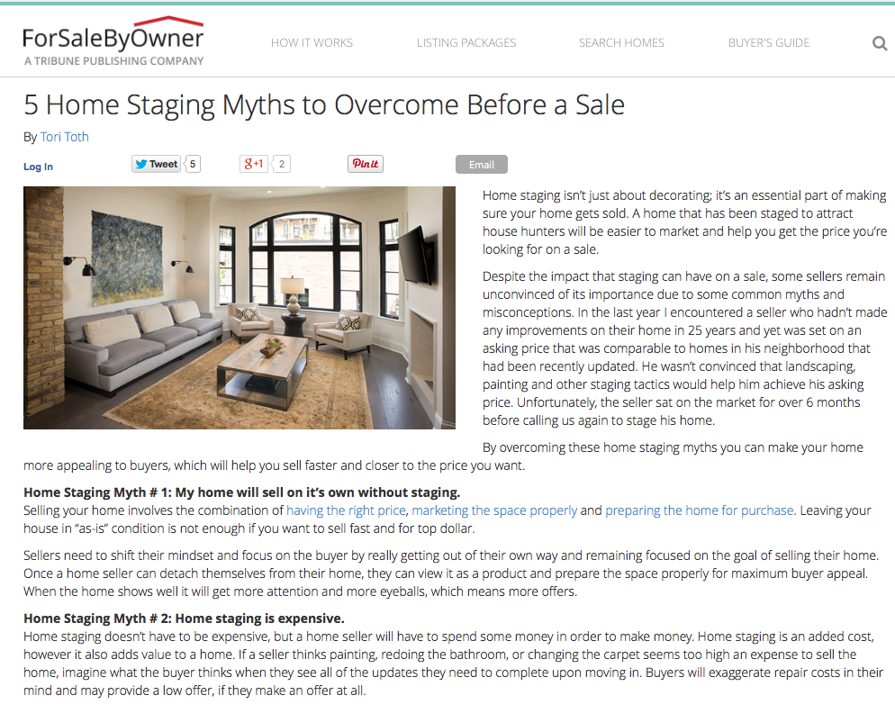 fsbo 5 home staging myths